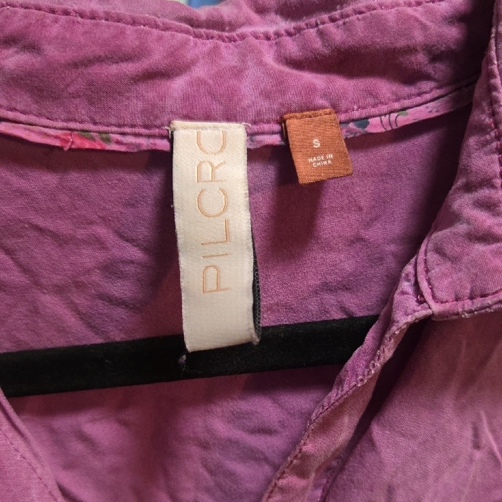 Pilcro Magenta Button-Down Midi Dress - Picture 4 of 4